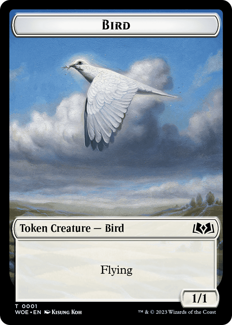 Bird // Food (0010) Double-Sided Token [Wilds of Eldraine Tokens] | Enigma On Main