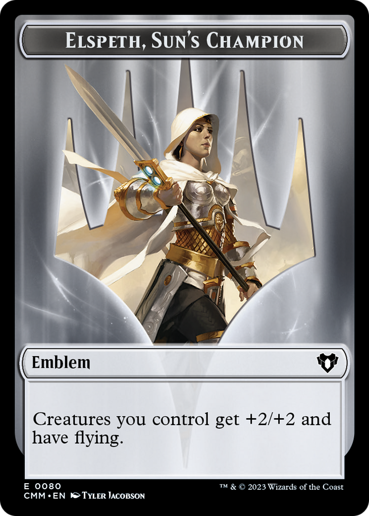 Elspeth, Sun's Champion Emblem // Copy (55) Double-Sided Token [Commander Masters Tokens] | Enigma On Main