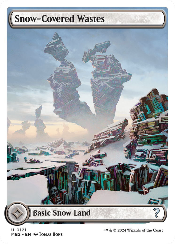 Snow-Covered Wastes (White Border) [Mystery Booster 2] | Enigma On Main