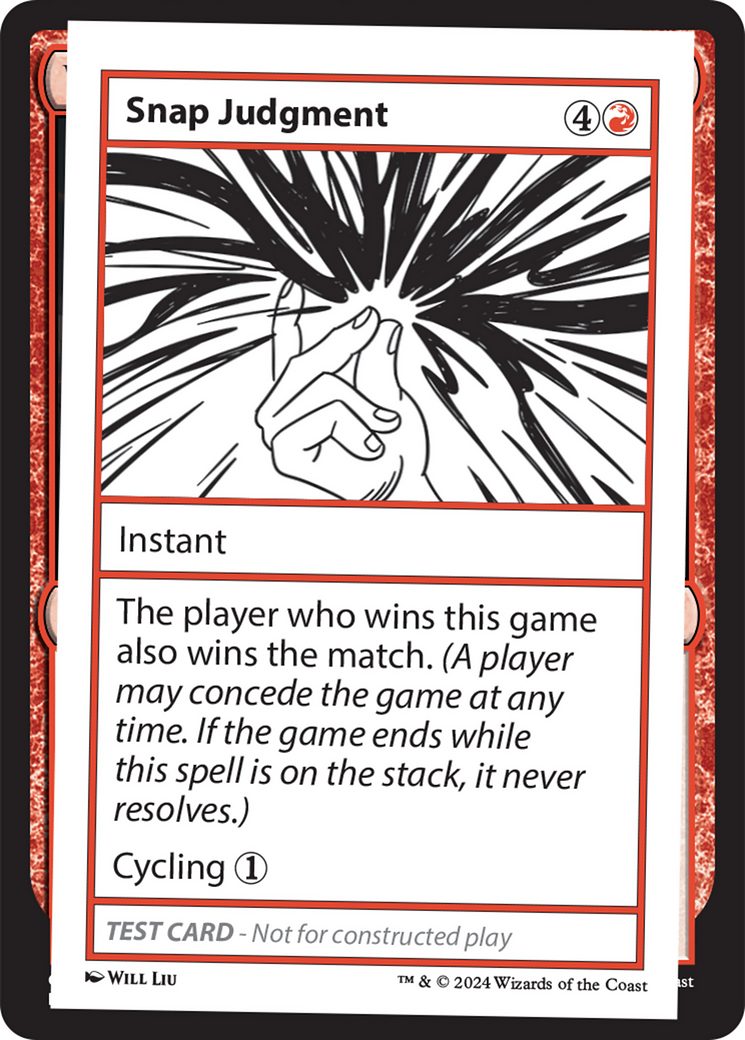 Snap Judgment [Mystery Booster 2 Playtest Cards] | Enigma On Main