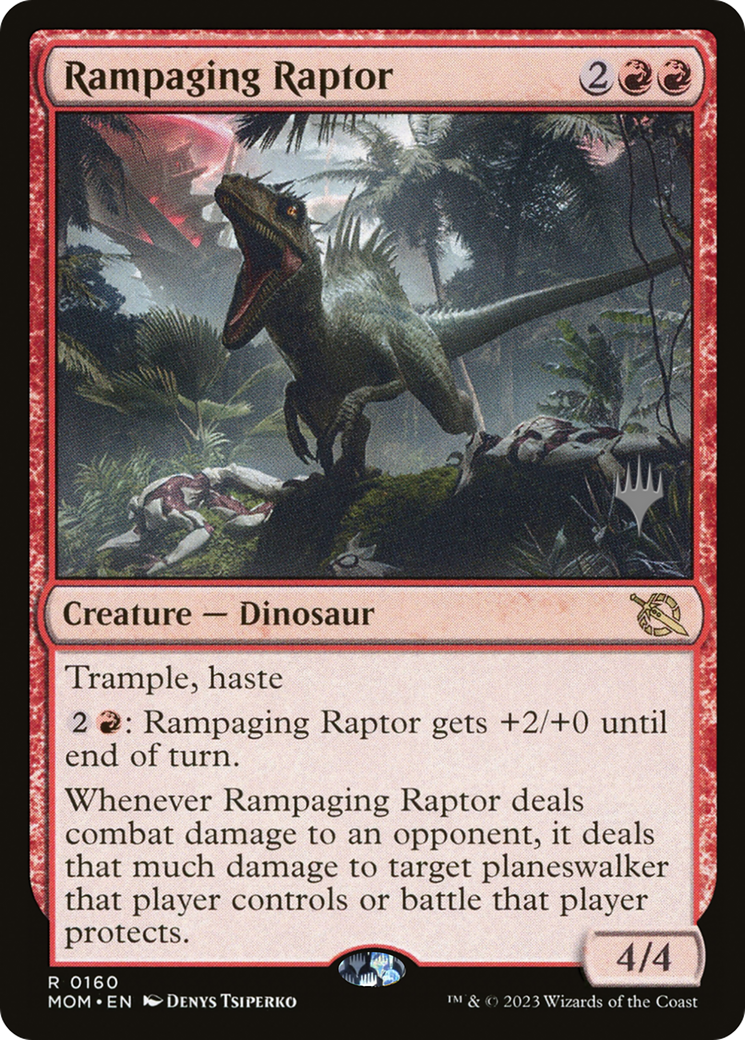 Rampaging Raptor (Promo Pack) [March of the Machine Promos] | Enigma On Main