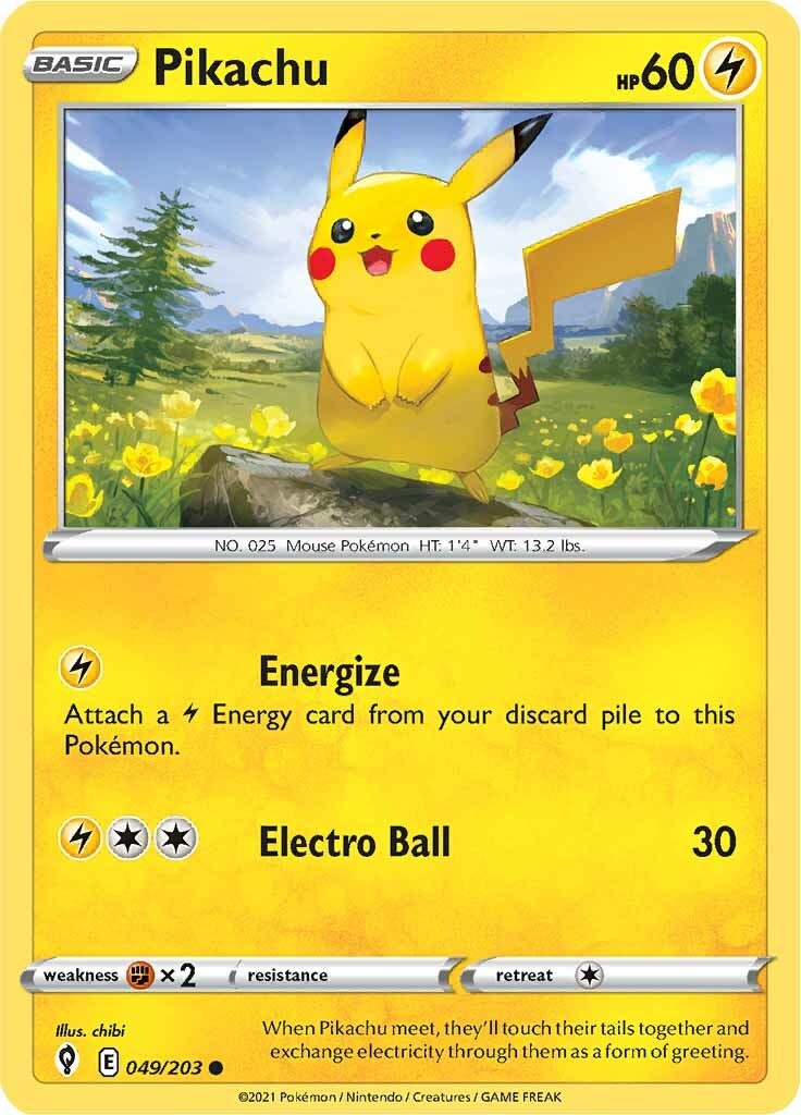 Pikachu (049/203) [Sword & Shield: Evolving Skies] | Enigma On Main