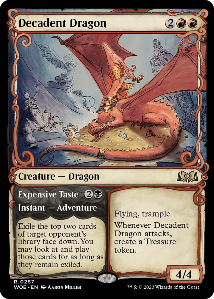 Decadent Dragon // Expensive Taste (Showcase) [Wilds of Eldraine] | Enigma On Main