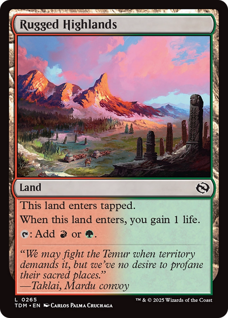 Rugged Highlands [Tarkir: Dragonstorm] | Enigma On Main