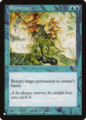 Boomerang [The List Reprints] | Enigma On Main