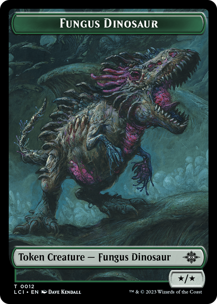 Fungus Dinosaur // Vampire Demon Double-Sided Token [The Lost Caverns of Ixalan Tokens] | Enigma On Main