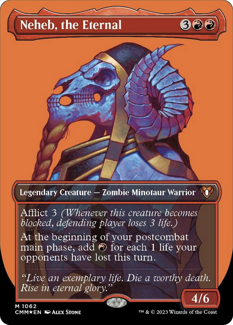 Neheb, the Eternal (Borderless Textured Foil Frame Break) [Commander Masters] | Enigma On Main