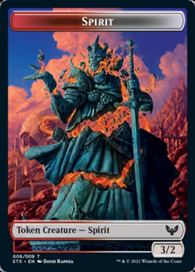 Elemental // Spirit Double-Sided Token [Strixhaven: School of Mages Tokens] | Enigma On Main