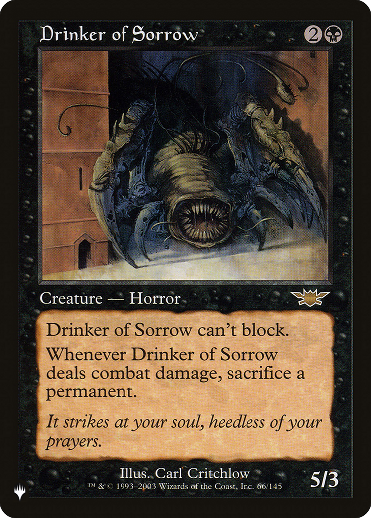 Drinker of Sorrow [The List] | Enigma On Main