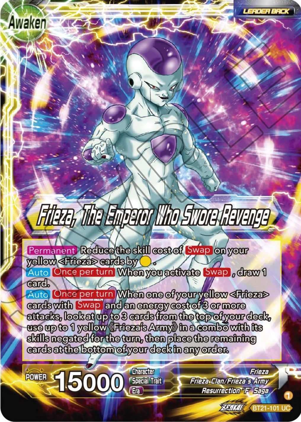 Frieza // Frieza, The Emperor Who Swore Revenge (BT21-101) [Wild Resurgence] | Enigma On Main