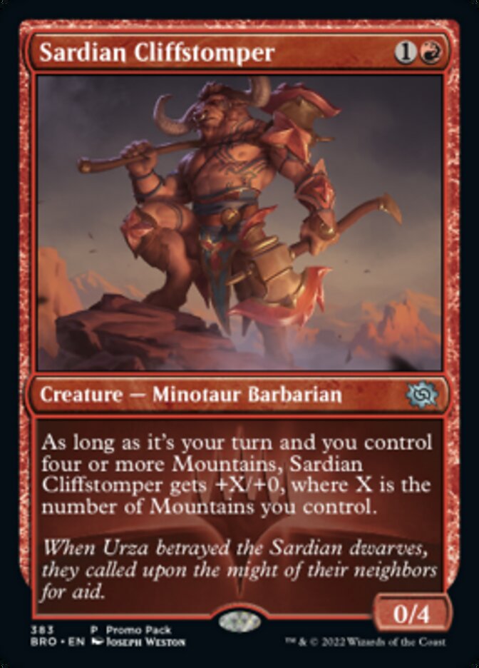 Sardian Cliffstomper (Promo Pack) [The Brothers' War Promos] | Enigma On Main