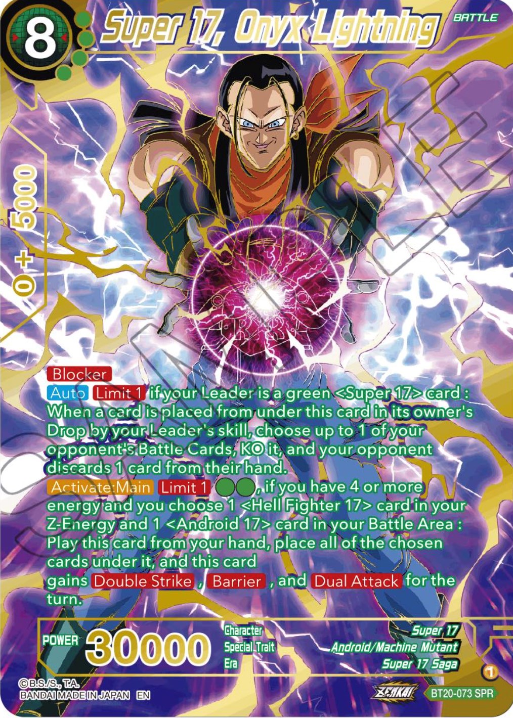 Super 17, Onyx Lightning (SPR) (BT20-073) [Power Absorbed] | Enigma On Main