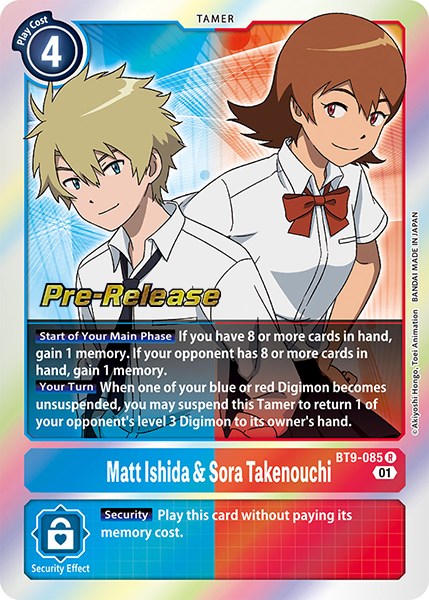 Matt Ishida & Sora Takenouchi [BT9-085] [X Record Pre-Release Promos] | Enigma On Main