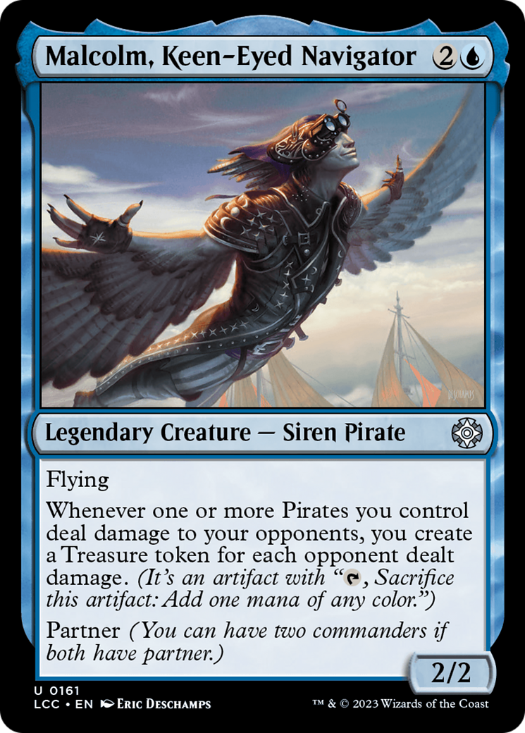 Malcolm, Keen-Eyed Navigator [The Lost Caverns of Ixalan Commander] | Enigma On Main