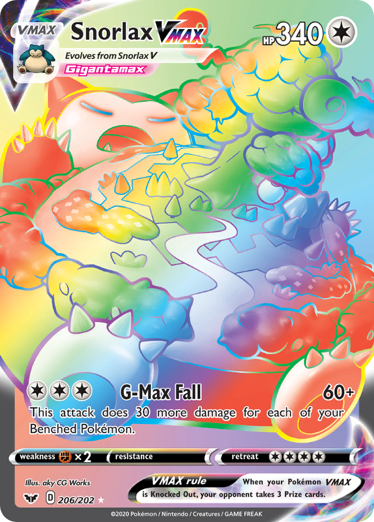 Snorlax VMAX (206/202) [Sword & Shield: Base Set] | Enigma On Main