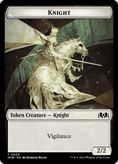 Knight // Food (0011) Double-Sided Token [Wilds of Eldraine Tokens] | Enigma On Main