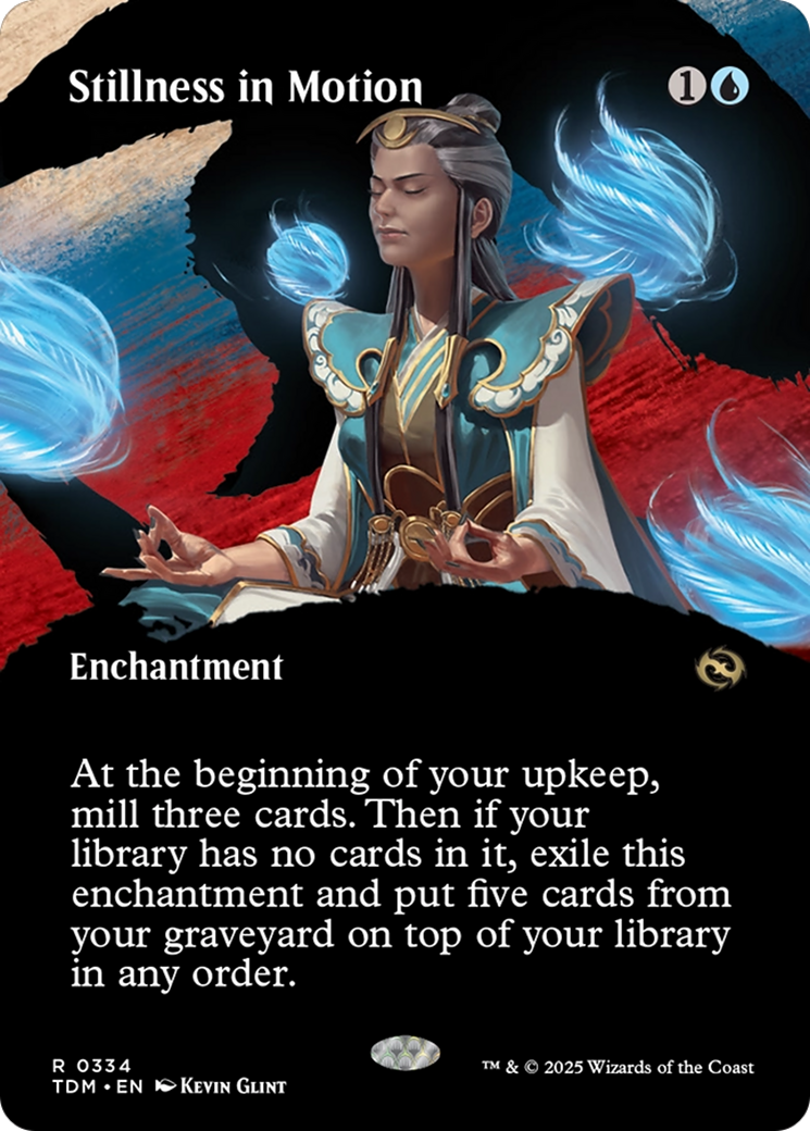 Stillness in Motion (Borderless) [Tarkir: Dragonstorm] | Enigma On Main