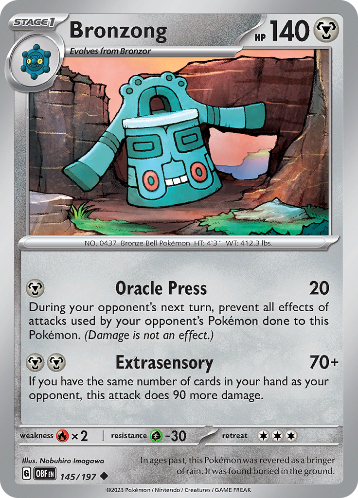 Bronzong (145/197) [Scarlet & Violet: Obsidian Flames] | Enigma On Main