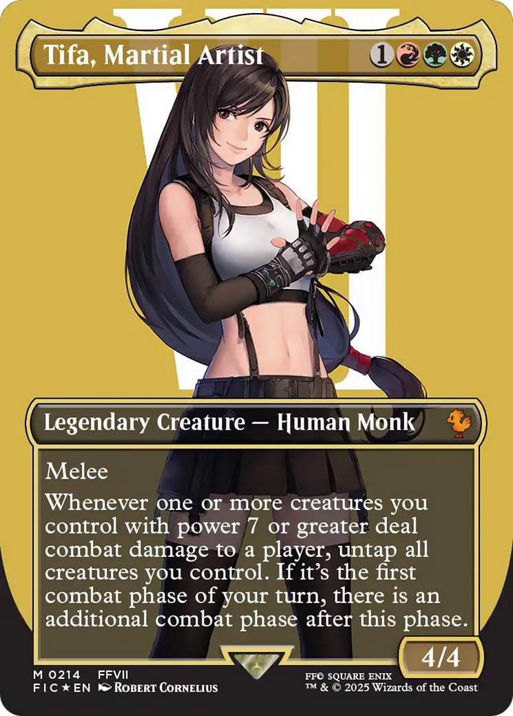 Tifa, Martial Artist (Borderless) (Surge Foil) [FINAL FANTASY Commander] | Enigma On Main