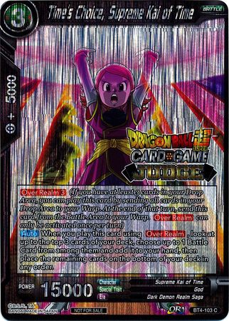 Time's Choice, Supreme Kai of Time (Level 2) (BT4-103) [Judge Promotion Cards] | Enigma On Main