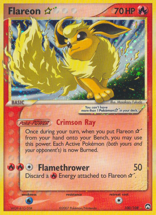 Flareon Star (100/108) [EX: Power Keepers] | Enigma On Main