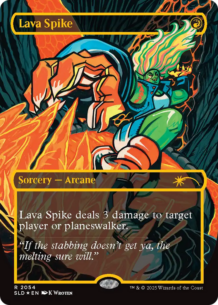 Lava Spike (2054) (Raised Foil) [Secret Lair Drop Series] | Enigma On Main