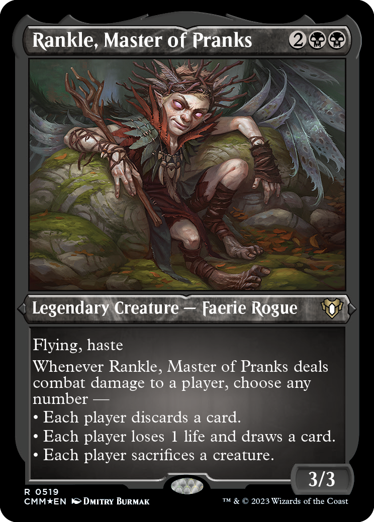 Rankle, Master of Pranks (Foil Etched) [Commander Masters] | Enigma On Main