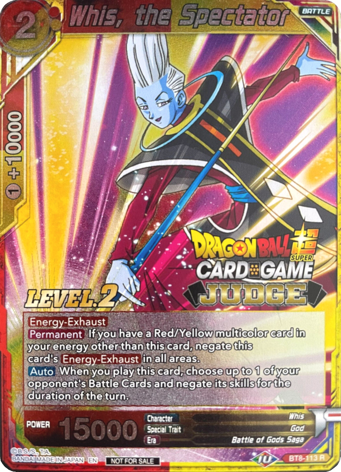 Whis, the Spectator (Level 2) (BT8-113) [Judge Promotion Cards] | Enigma On Main