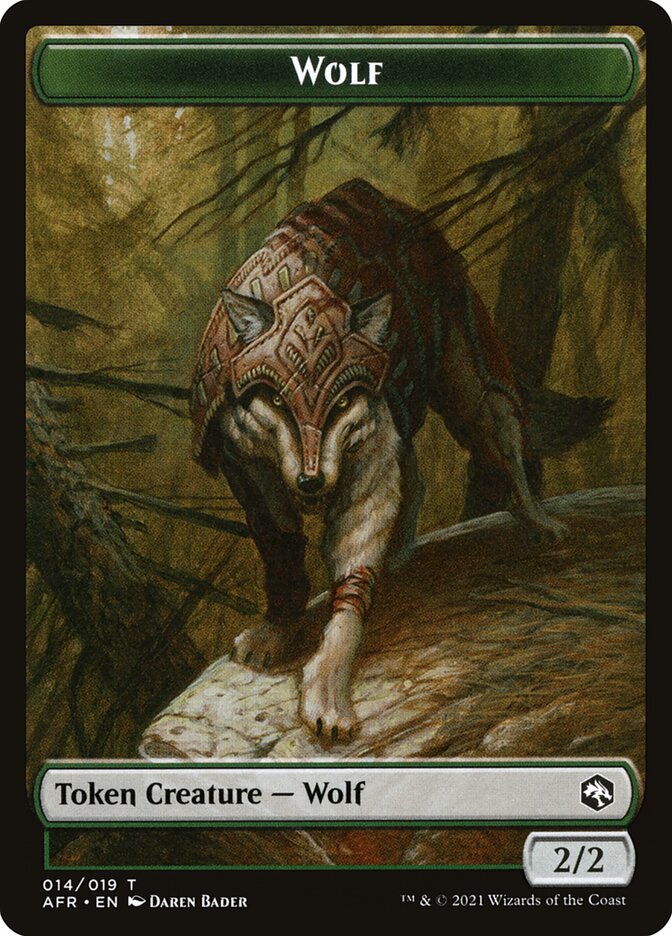 Wolf // Angel Double-Sided Token [Dungeons & Dragons: Adventures in the Forgotten Realms Tokens] | Enigma On Main
