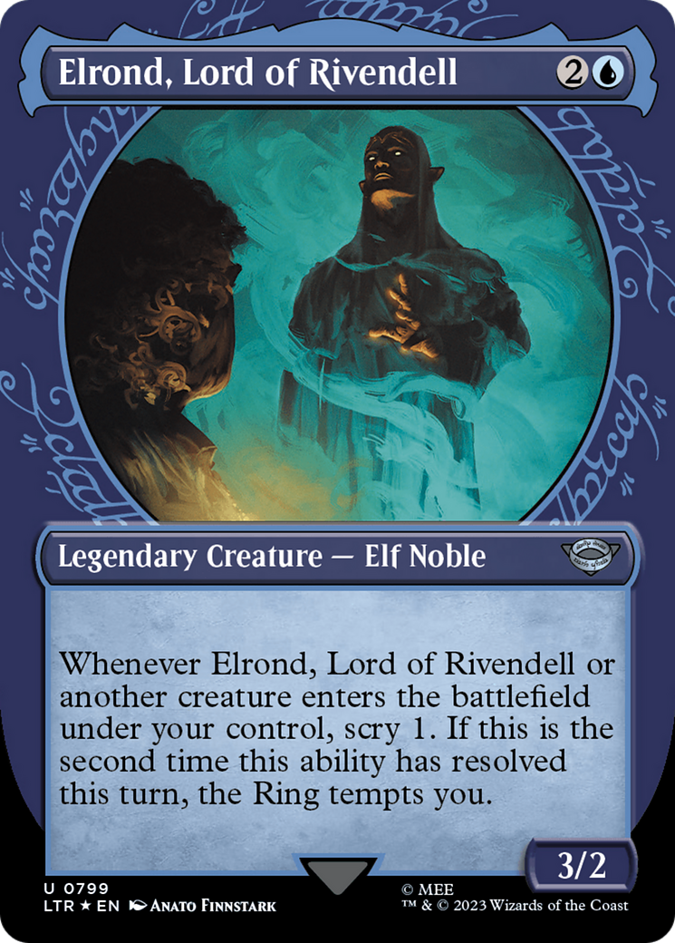 Elrond, Lord of Rivendell (Showcase) (Surge Foil) [The Lord of the Rings: Tales of Middle-Earth] | Enigma On Main