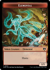 Elemental (0024) // Phyrexian Germ Double-Sided Token [Commander Masters Tokens] | Enigma On Main