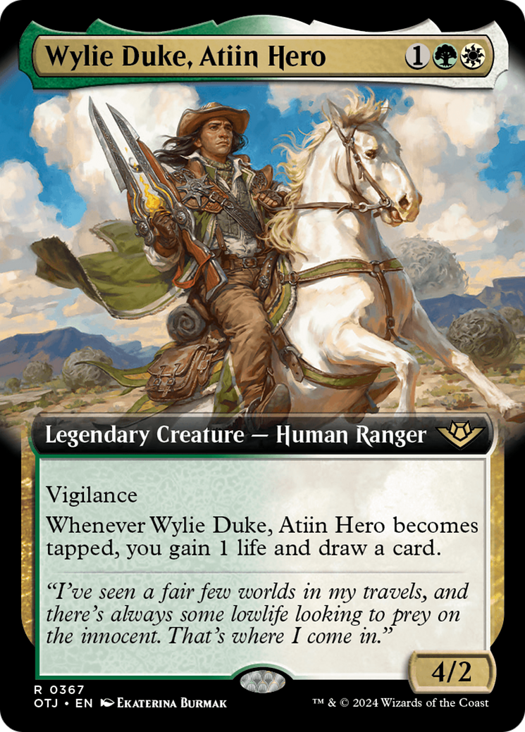 Wylie Duke, Atiin Hero (Extended Art) [Outlaws of Thunder Junction] | Enigma On Main