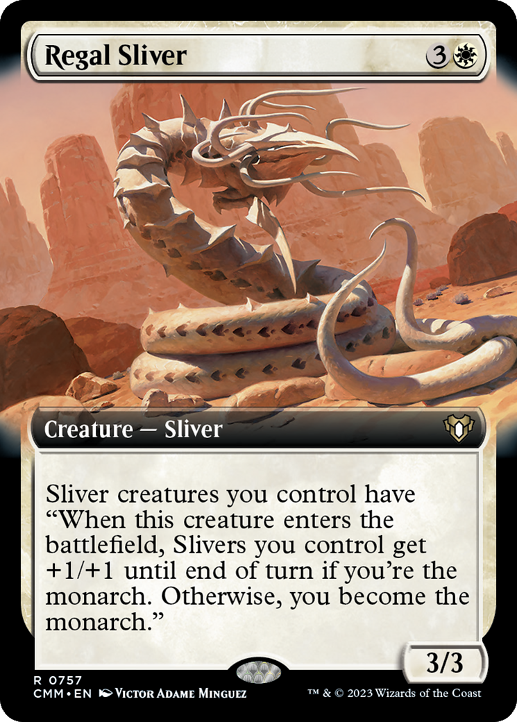 Regal Sliver (Extended Art) [Commander Masters] | Enigma On Main