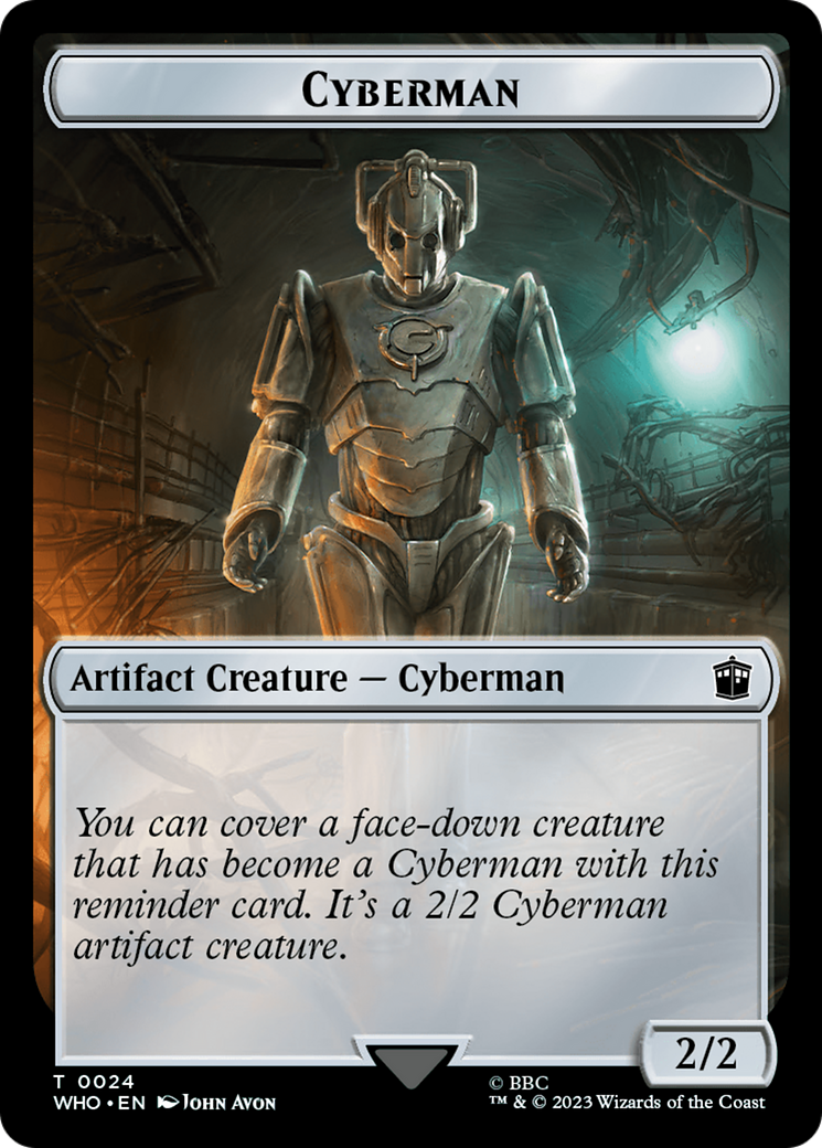 Alien Rhino // Cyberman Double-Sided Token [Doctor Who Tokens] | Enigma On Main