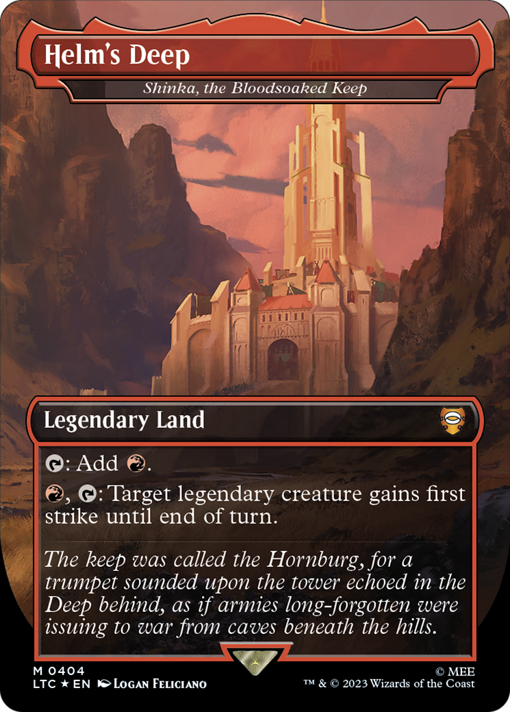 Helm's Deep - Shinka, the Bloodsoaked Keep (Surge Foil Realms and Relics) [The Lord of the Rings: Tales of Middle-Earth Commander] | Enigma On Main