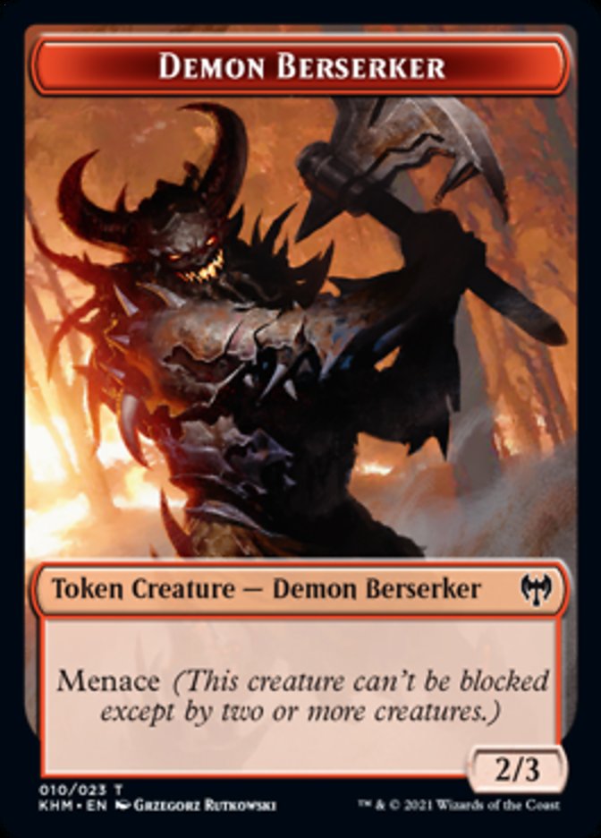 Demon Berserker Token [Kaldheim Tokens] | Enigma On Main