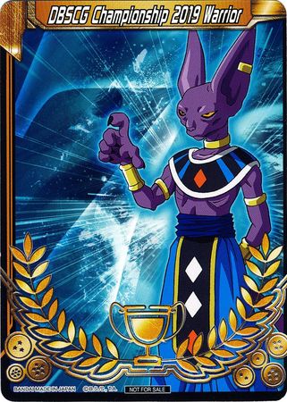 DBSCG Championship 2019 Warrior (Merit Card) - Universe 7 "Beerus" (7) [Tournament Promotion Cards] | Enigma On Main