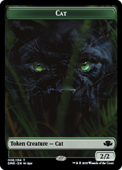 Zombie // Cat (008) Double-Sided Token [Dominaria Remastered Tokens] | Enigma On Main