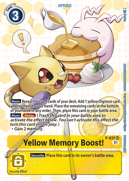 Yellow Memory Boost! [P-037] (Box Promotion Pack - Next Adventure) [Promotional Cards] | Enigma On Main