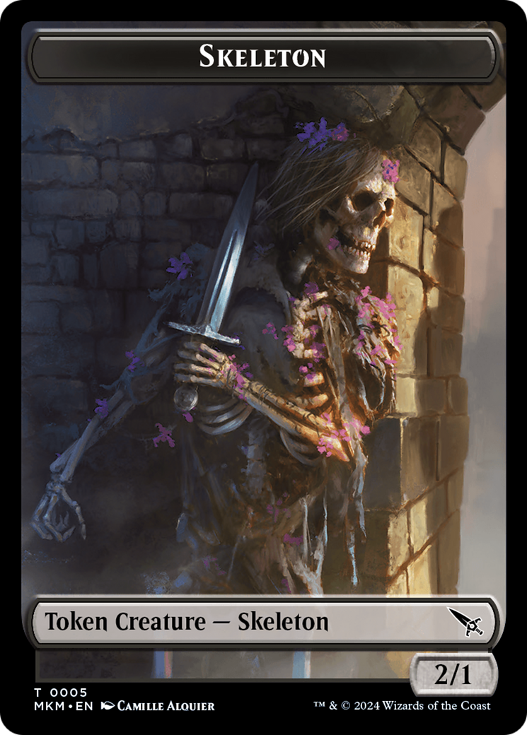 Detective // Skeleton Double-Sided Token [Murders at Karlov Manor Tokens] | Enigma On Main