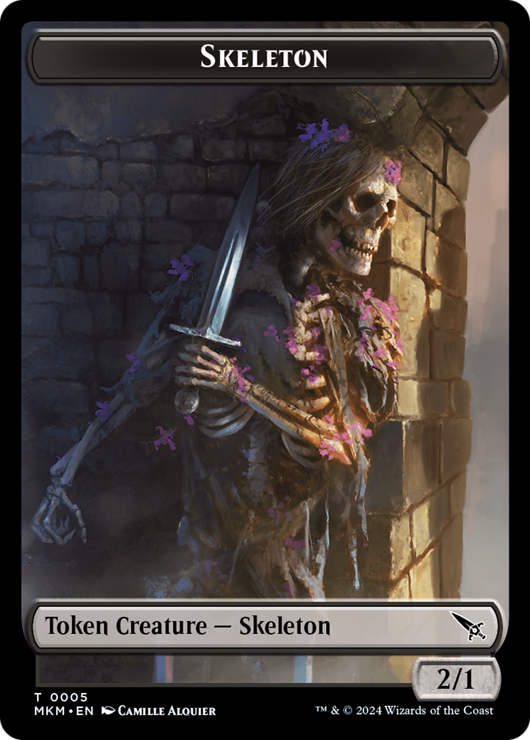 Skeleton Token [Murders at Karlov Manor Tokens] | Enigma On Main