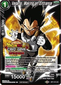 Vegeta, Making an Entrance (Top 16 Winner) (BT7-101) [Tournament Promotion Cards] | Enigma On Main