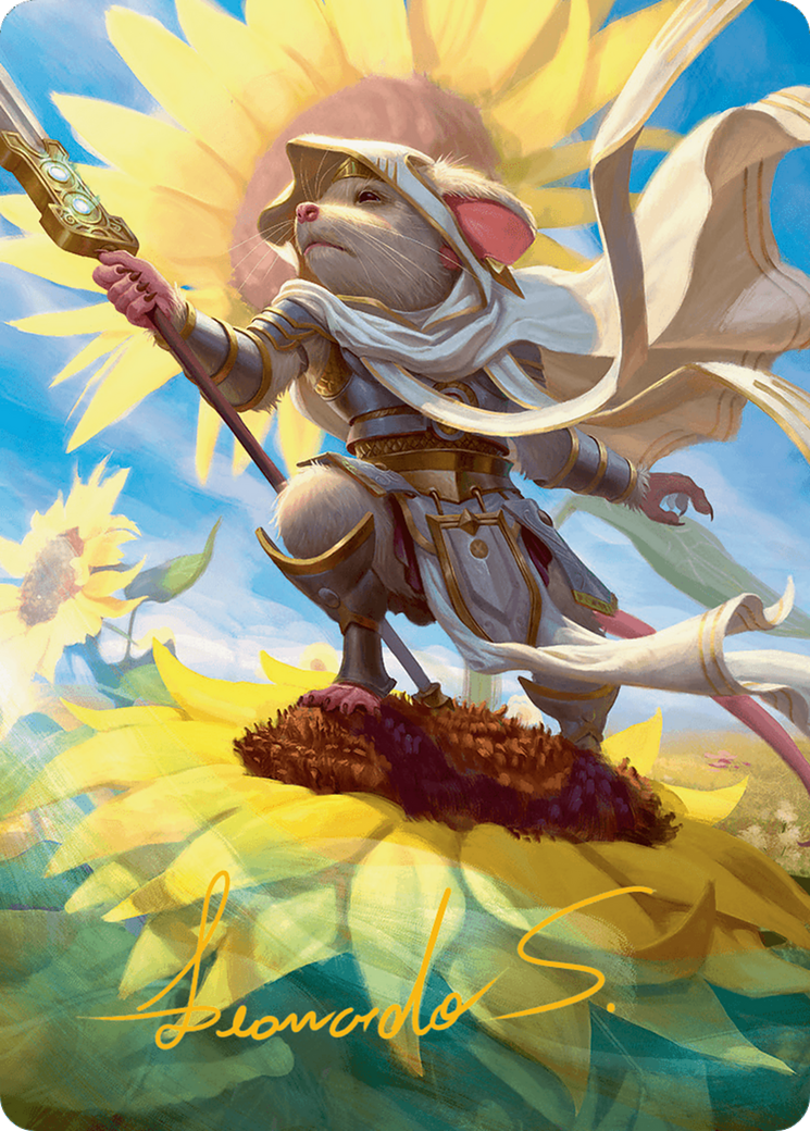 Elspeth, Sun's Champion Art Card (Gold-Stamped Signature) [Bloomburrow Art Series] | Enigma On Main