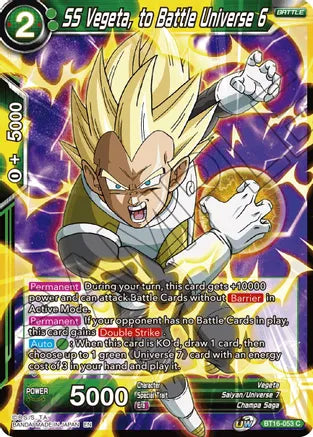 SS Vegeta, to Battle Universe 6 (BT16-053) [Realm of the Gods] | Enigma On Main