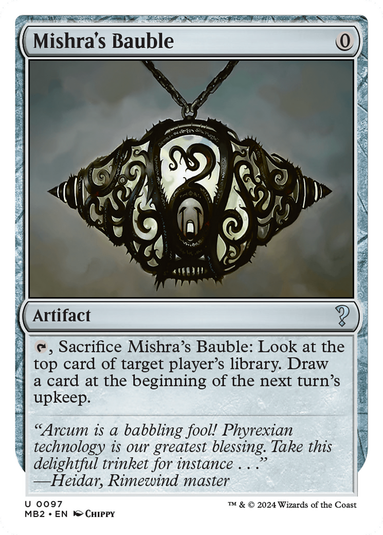 Mishra's Bauble (White Border) [Mystery Booster 2] | Enigma On Main