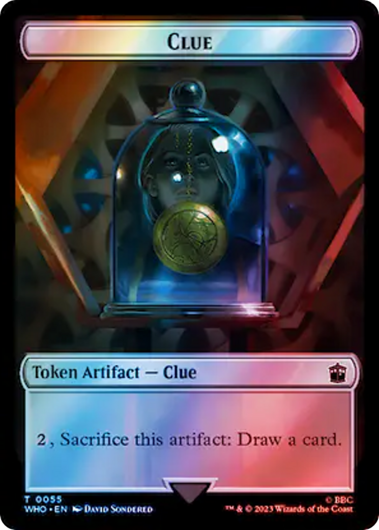 Copy // Clue (0055) Double-Sided Token (Surge Foil) [Doctor Who Tokens] | Enigma On Main