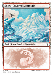 Snow-Covered Mountain (White Border) [Mystery Booster 2] | Enigma On Main