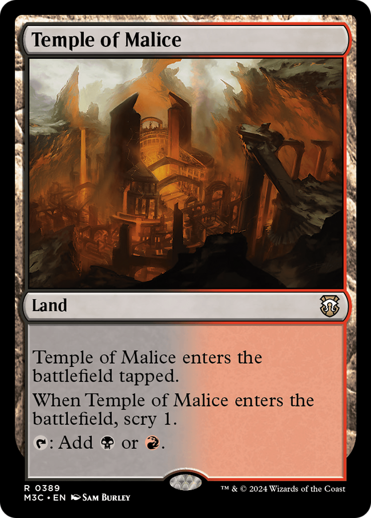 Temple of Malice (Ripple Foil) [Modern Horizons 3 Commander] | Enigma On Main