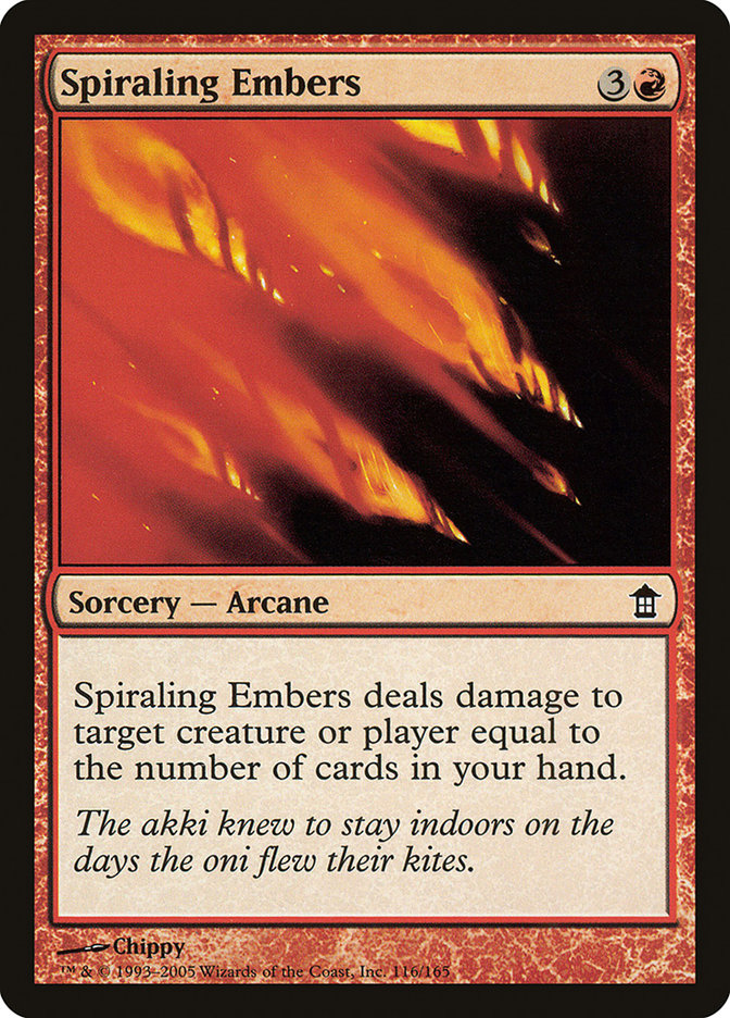 Spiraling Embers [Saviors of Kamigawa] | Enigma On Main