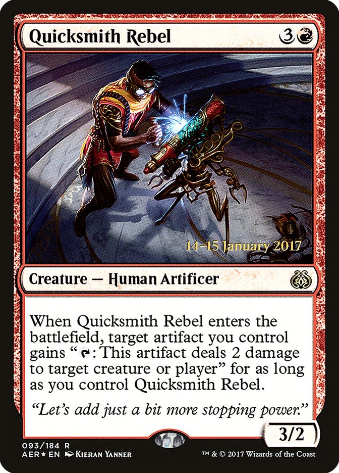 Quicksmith Rebel [Aether Revolt Prerelease Promos] | Enigma On Main